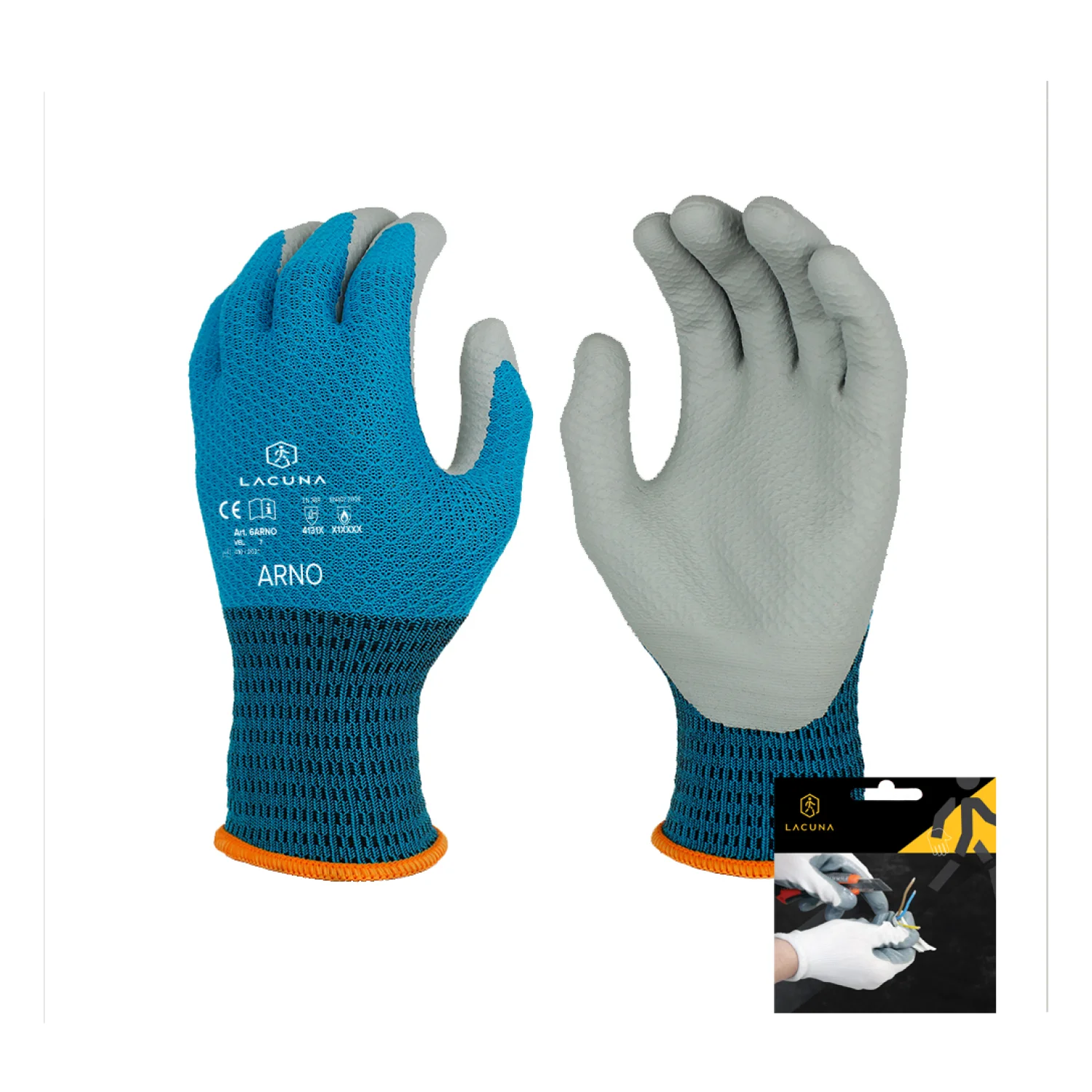Lacuna PU coated glove ARNO navy