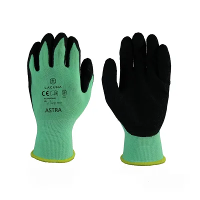 Zöld latex bevonatú kesztyű ASTRA