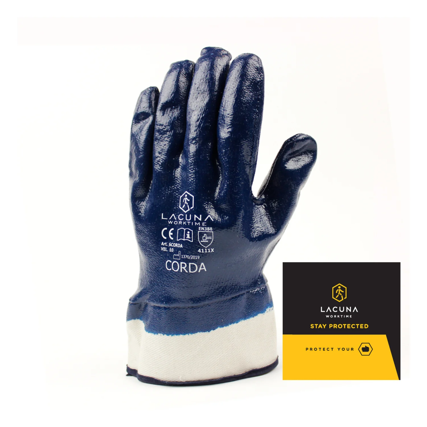 Lacuna CORDA Glove with nitrile coating size 10