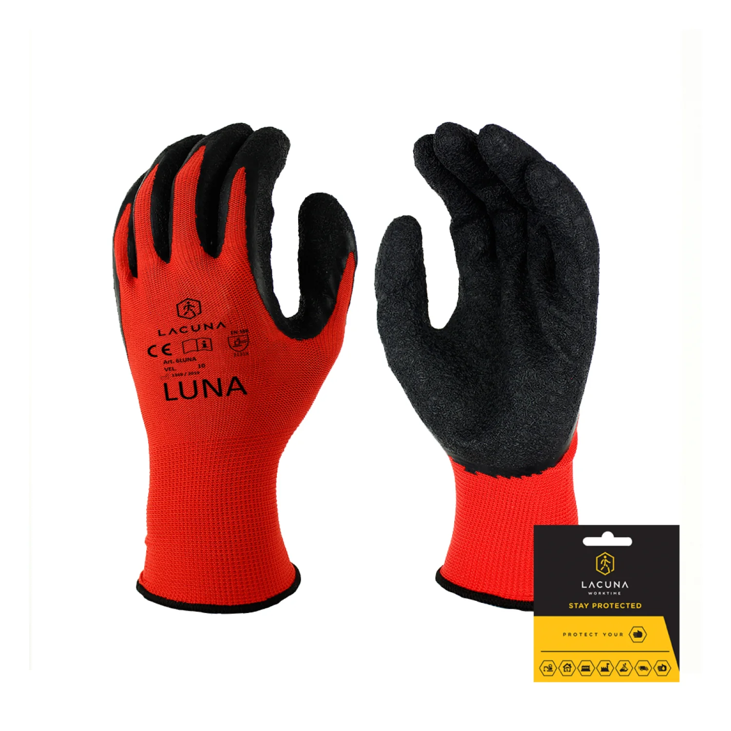 Lacuna Latex coated glove LUNA size 10