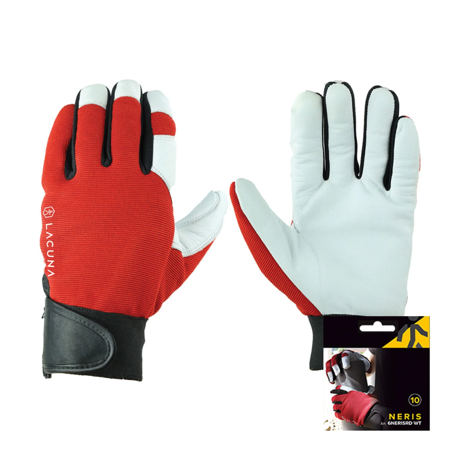 Lacuna Leather glove NERIS red Red