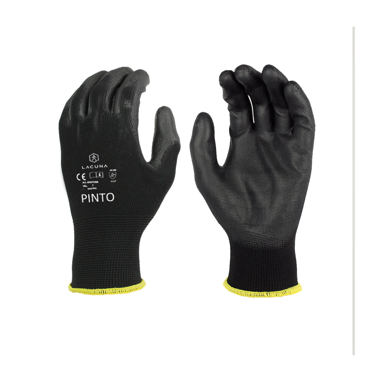 Lacuna PU coated gloves PINTO black