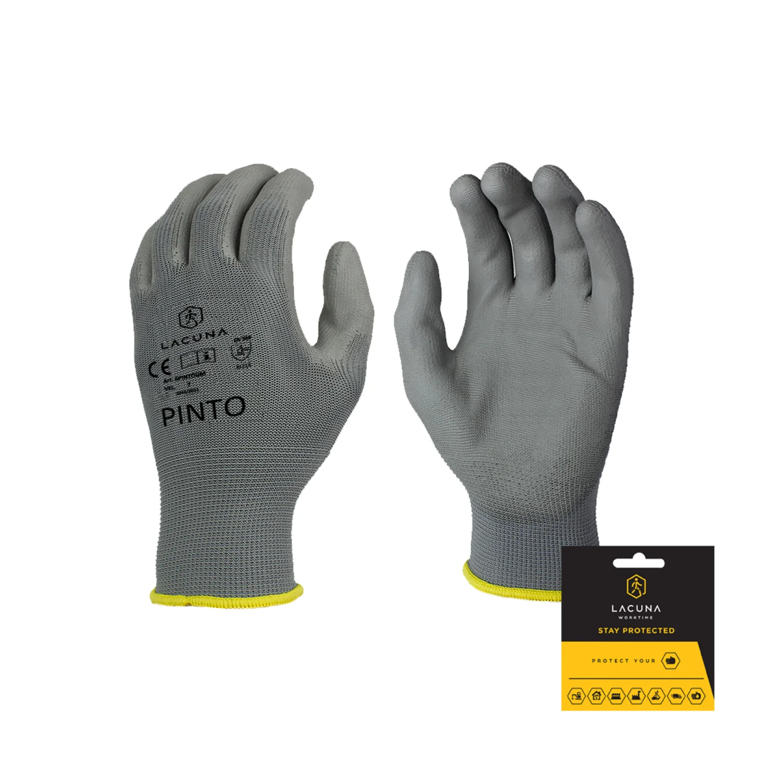 Lacuna PU coated gloves PINTO grey