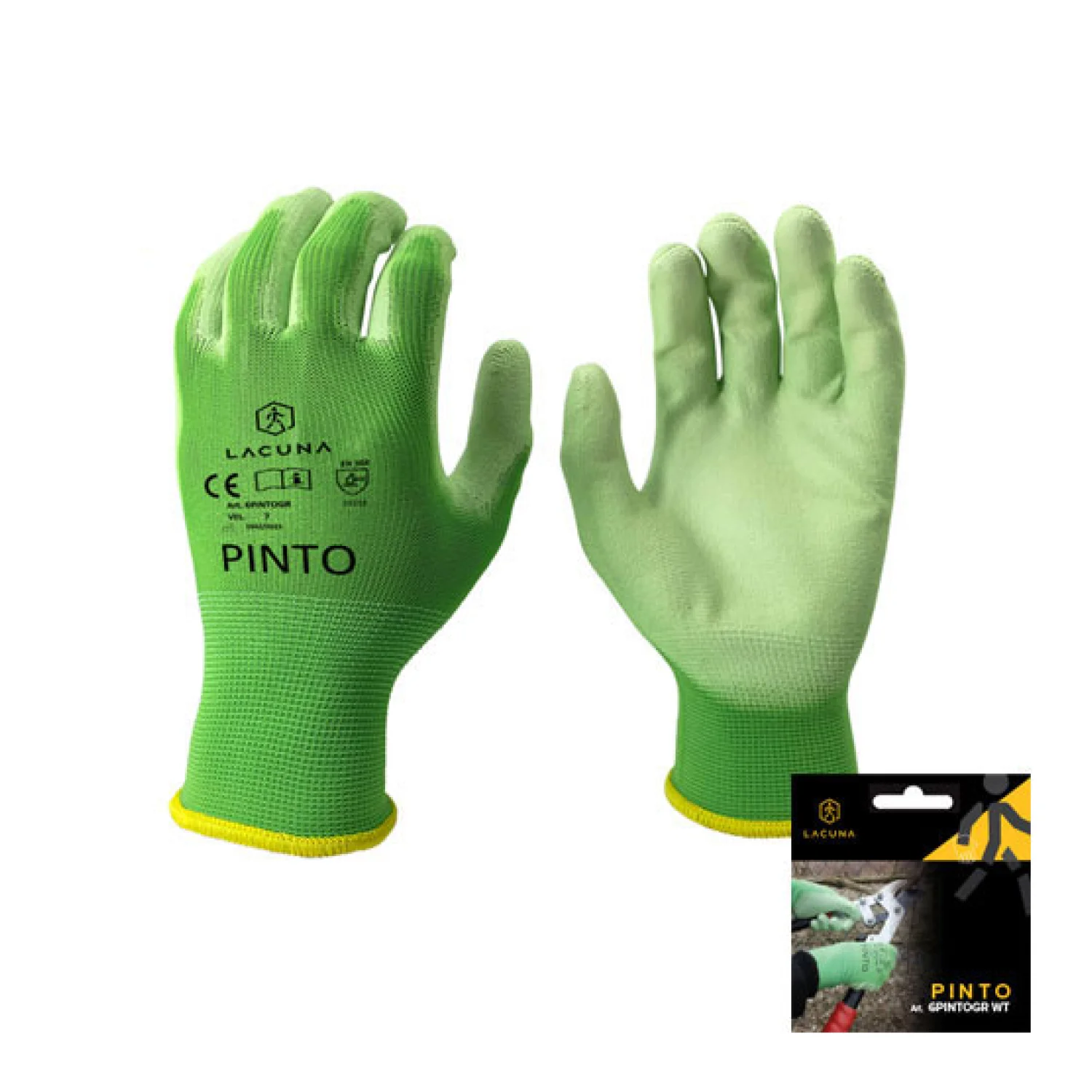 Lacuna PU coated gloves PINTO green