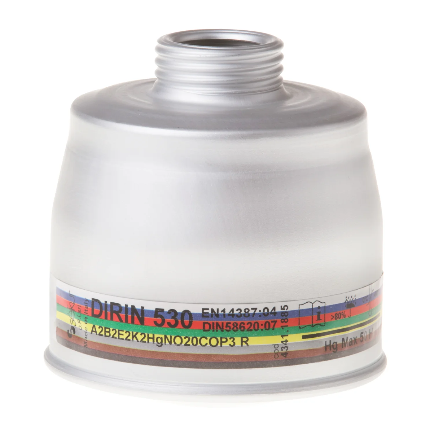 Coverguard DIN Filter A2B2E2K2HgNO CO 20 P3 (DIRIN SERIES) Fehér