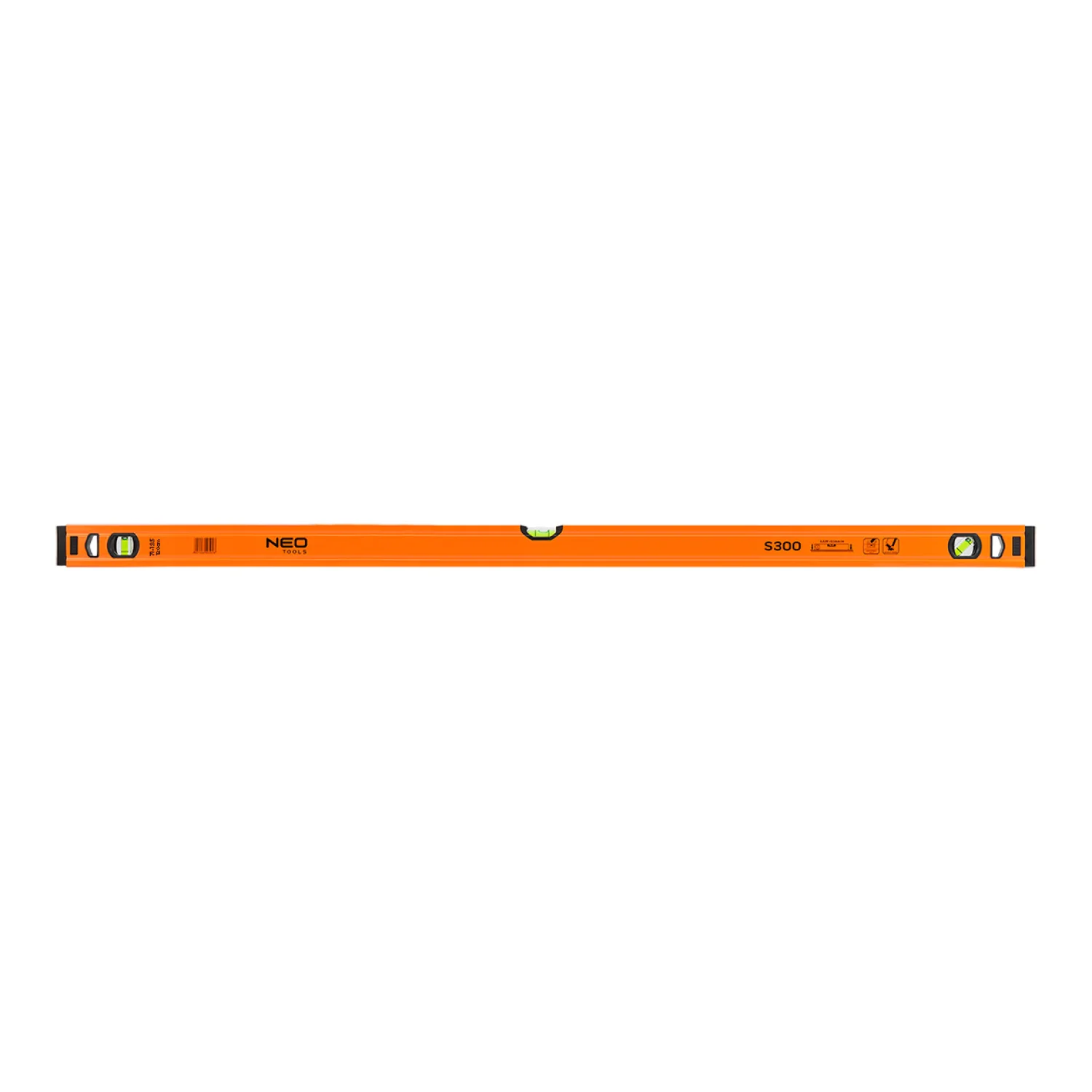 NEO Alumínium vízmérték S300, 3 libellás, 120cm, min. rendelés: 3db