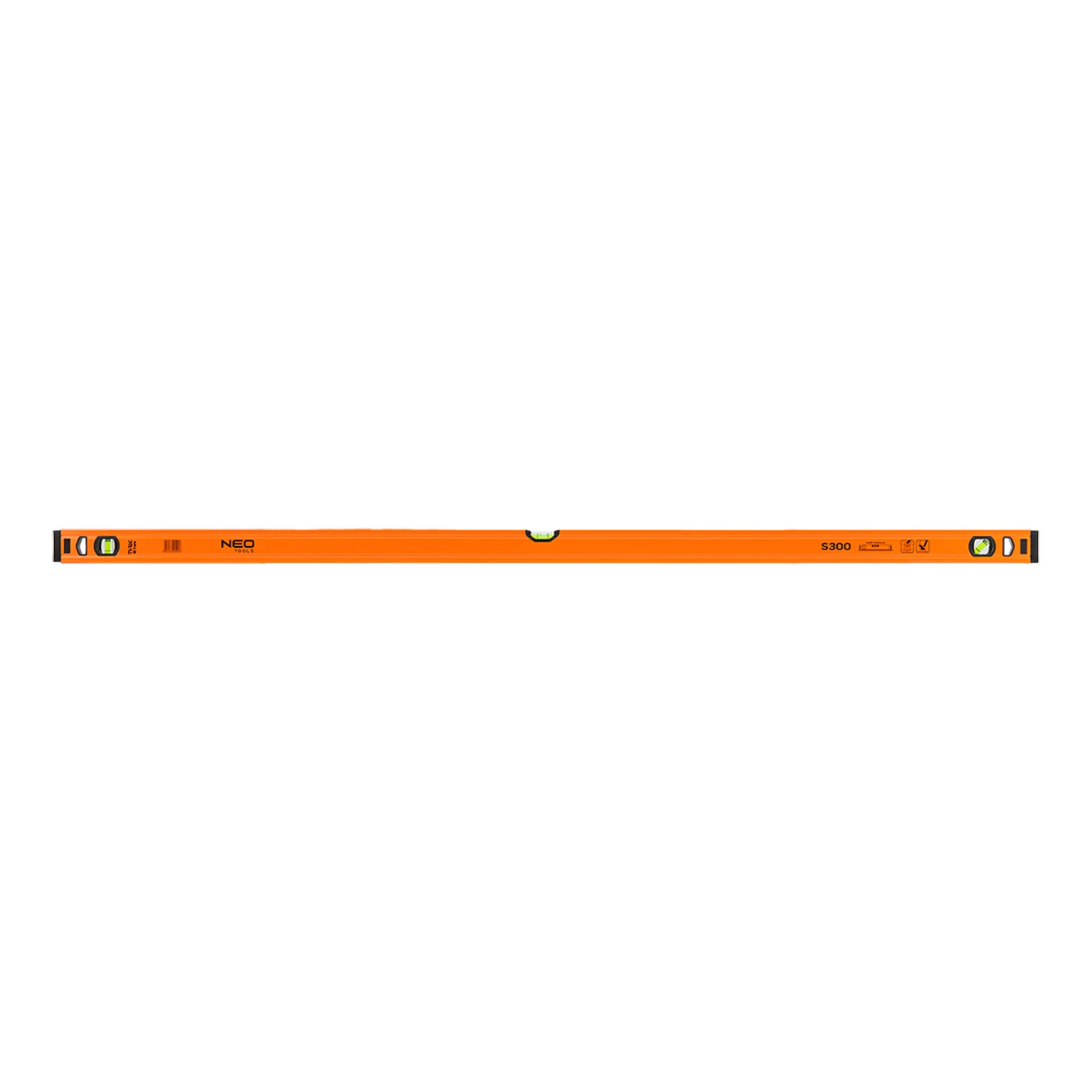 NEO Alumínium vízmérték S300, 3 libellás, 150cm, min. rendelés: 3db