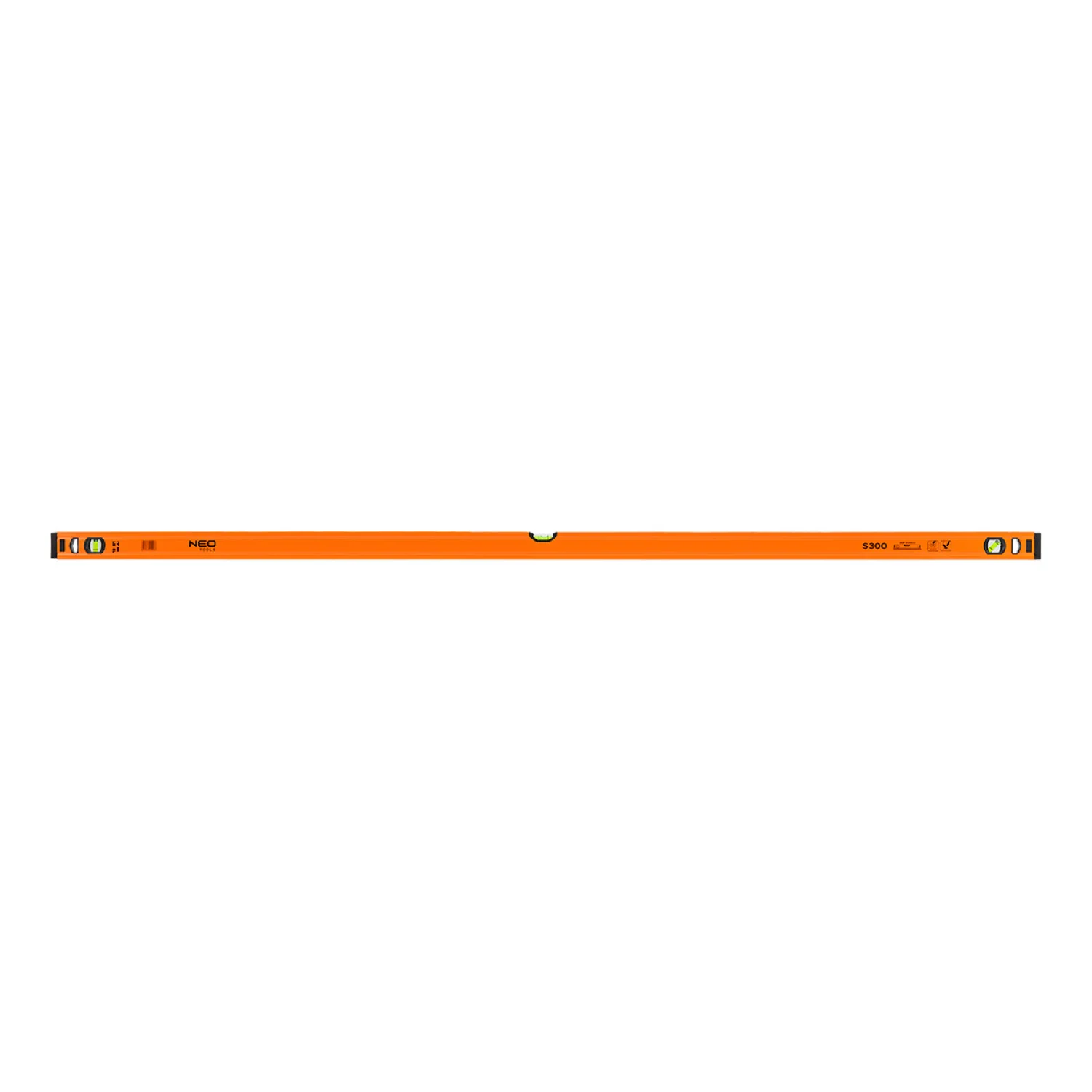 NEO Alumínium vízmérték S300, 3 libellás, 180cm, min. rendelés: 3db