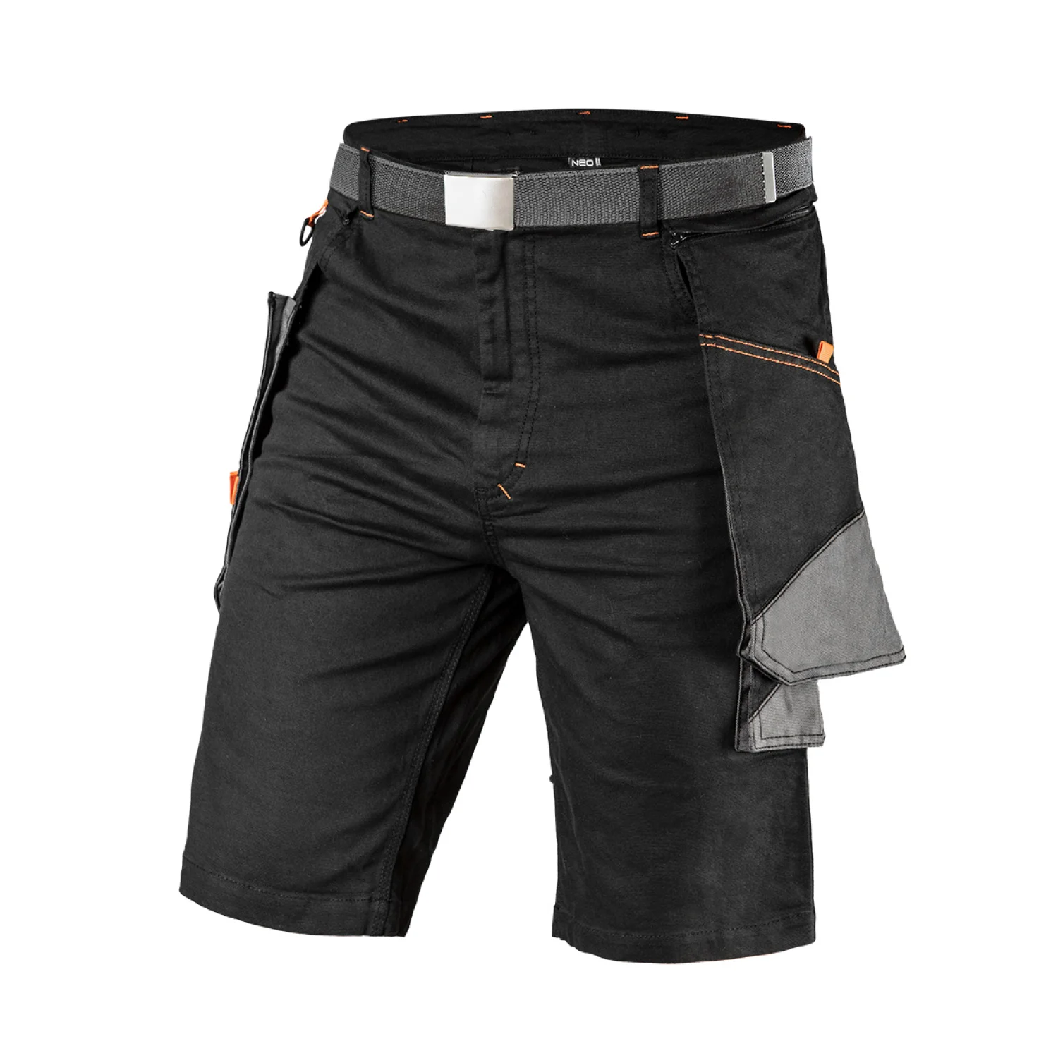 NEO Karcsúsított(slim fit) munkás rövidnadrág, 60% pamut, 37% polyester, 3% elasztán, 285 g/m2, övvel