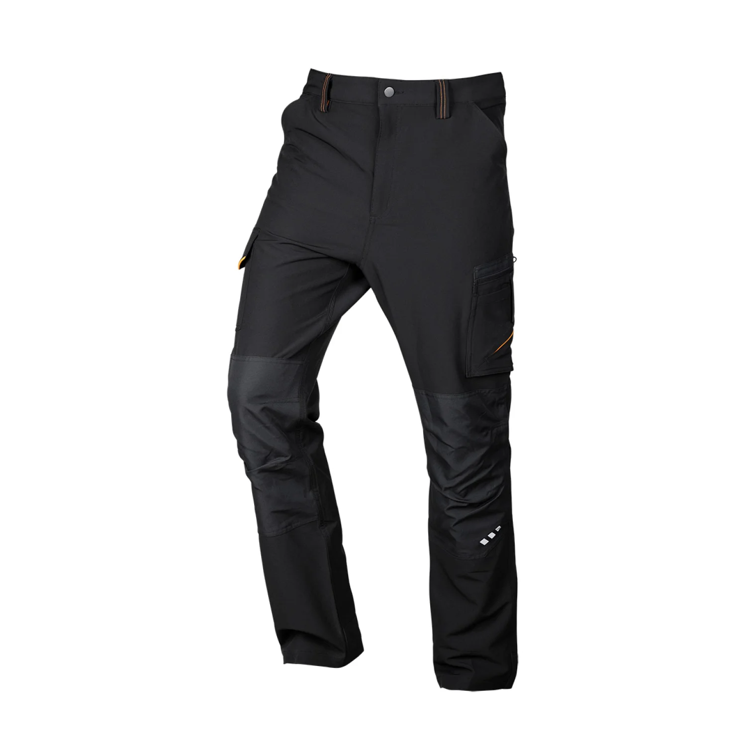 NEO Munkásnadrág Mix&Match, 4 irányú sztreccs, 230g/m2, fekete-narancs
