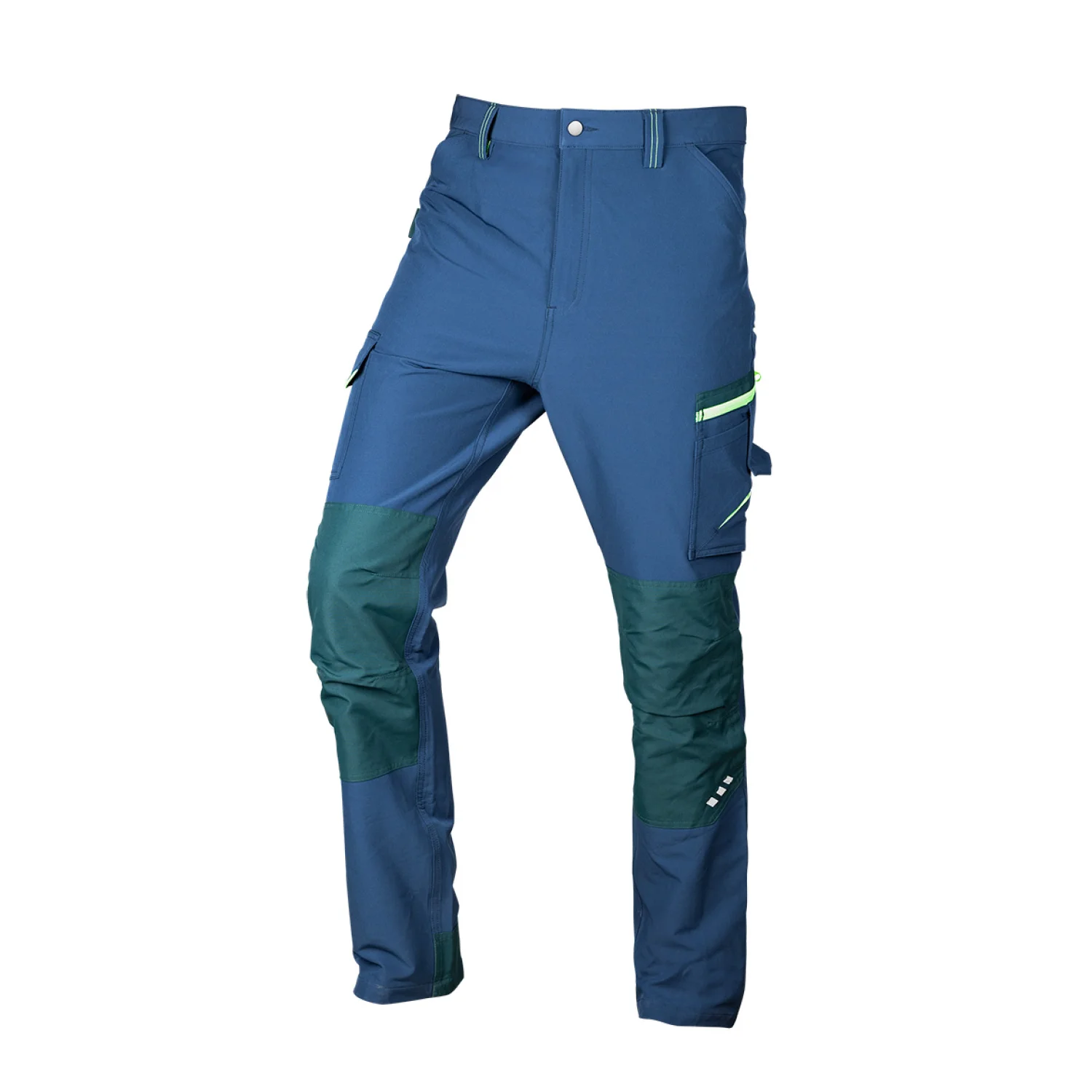 NEO Munkásnadrág Mix&Match, 4 irányú sztreccs, 230g/m2, kék-zöld