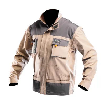 NEO Munkavédelmi kabát 2 az 1-ben, S/48 100% pamut, 180g/m2, lezippzározható újjak, S
