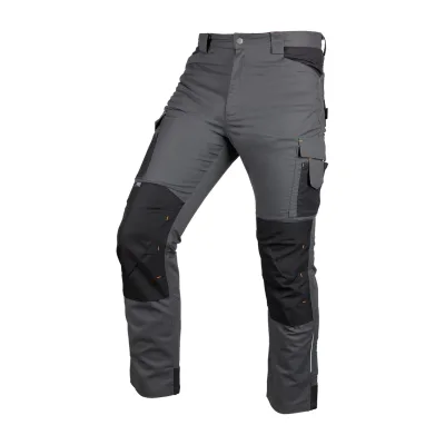 NEO Munkásnadrág Mix&Match Canvas, 280g/m2, külső zsebek, Cordura részek, fényvisszav. betétek, szürke-fek.