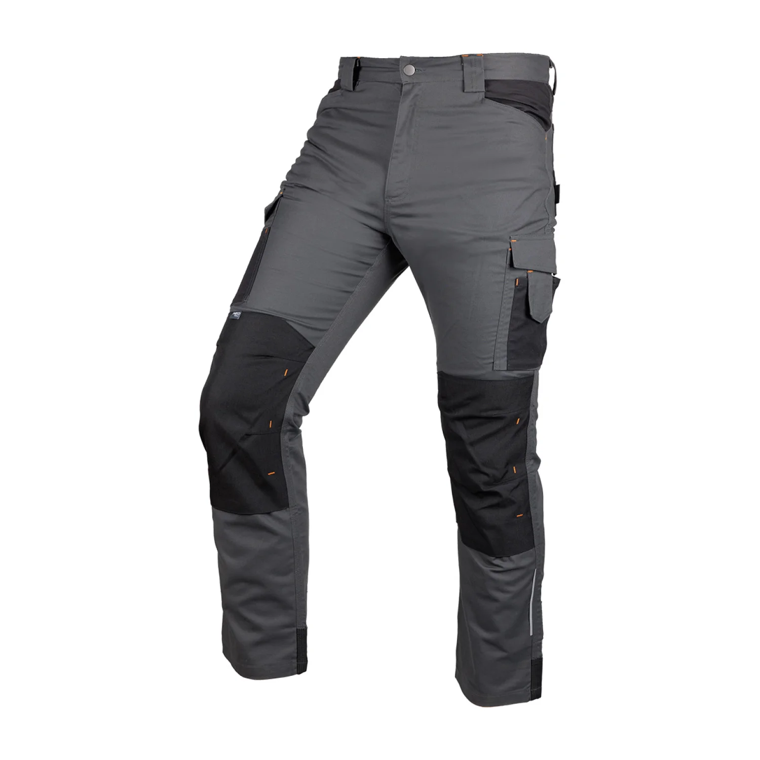 NEO Munkásnadrág Mix&Match Canvas, 280g/m2, külső zsebek, Cordura részek, fényvisszav. betétek, szürke-fek.