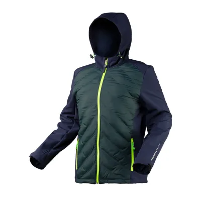 NEO Softshell munkavédelmi kabát, steppelt betéttel, Premium kabátok és