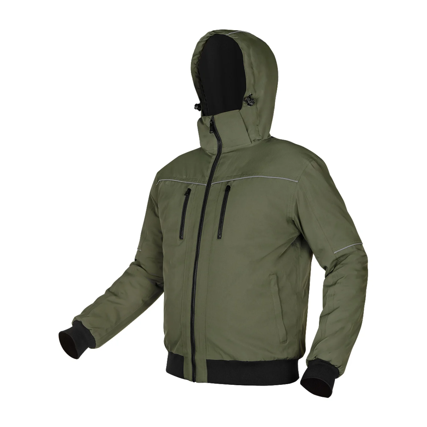 NEO Téli munkavédelmi kabát, Outdoor, hőszigetelt, kapucnis, zöld