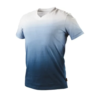 NEO Munkavédelmi póló, kék árnyékmintás, Denim, 100% pamut, 180g/m2
