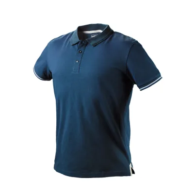 NEO Munkavédelmi póló, galléros, kék, Denim, 100% pamut, 200g/m2