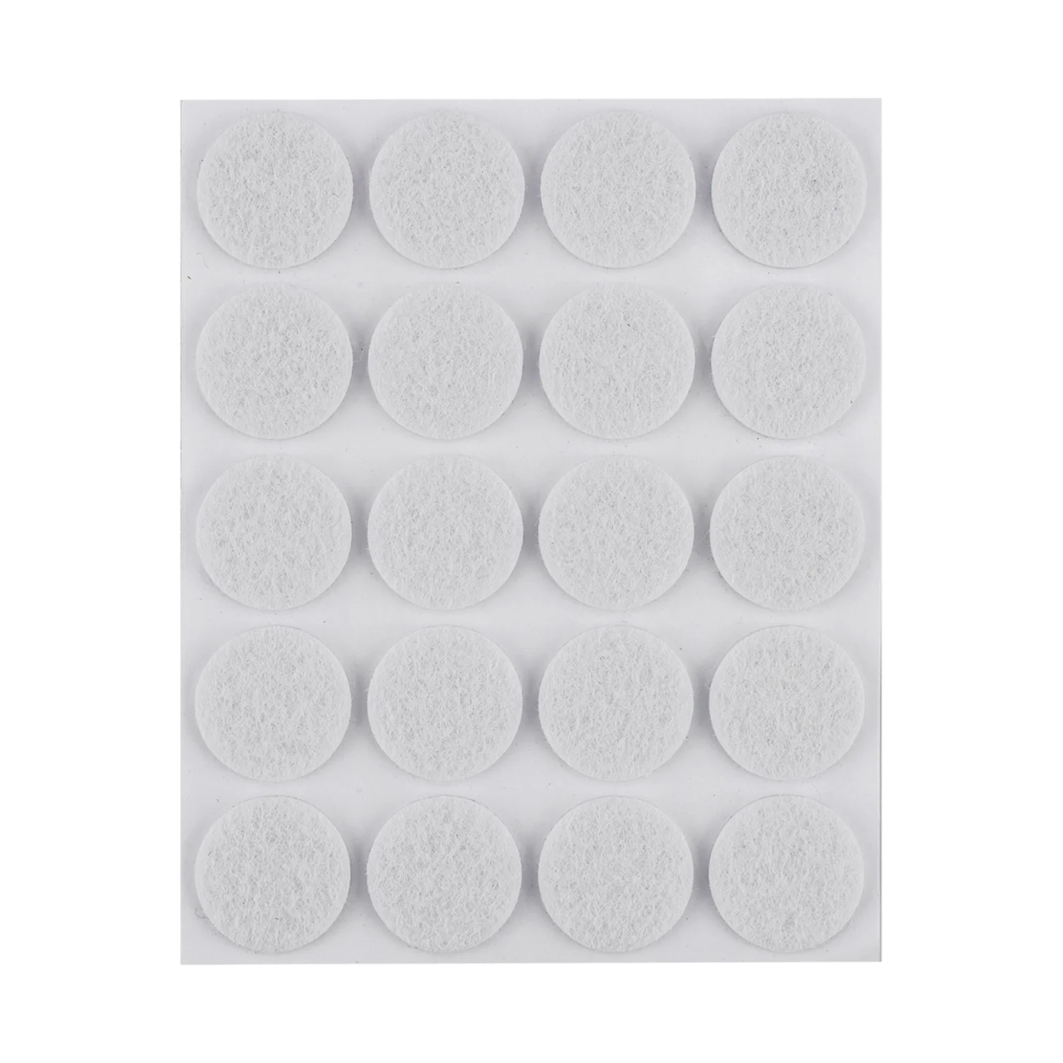 NEO Bútorláb filc készlet, öntapadós, kerek 20mm, fehér, 20db, rendelési egység: 10db