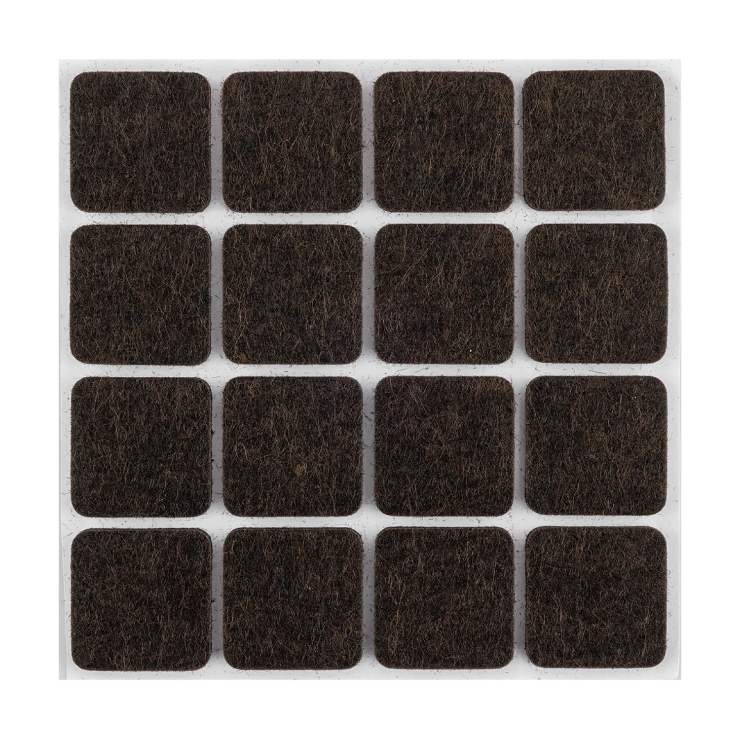 NEO Bútorláb filc készlet, öntapadós, 25x25mm, barna, 16db, rendelési egység: 10db