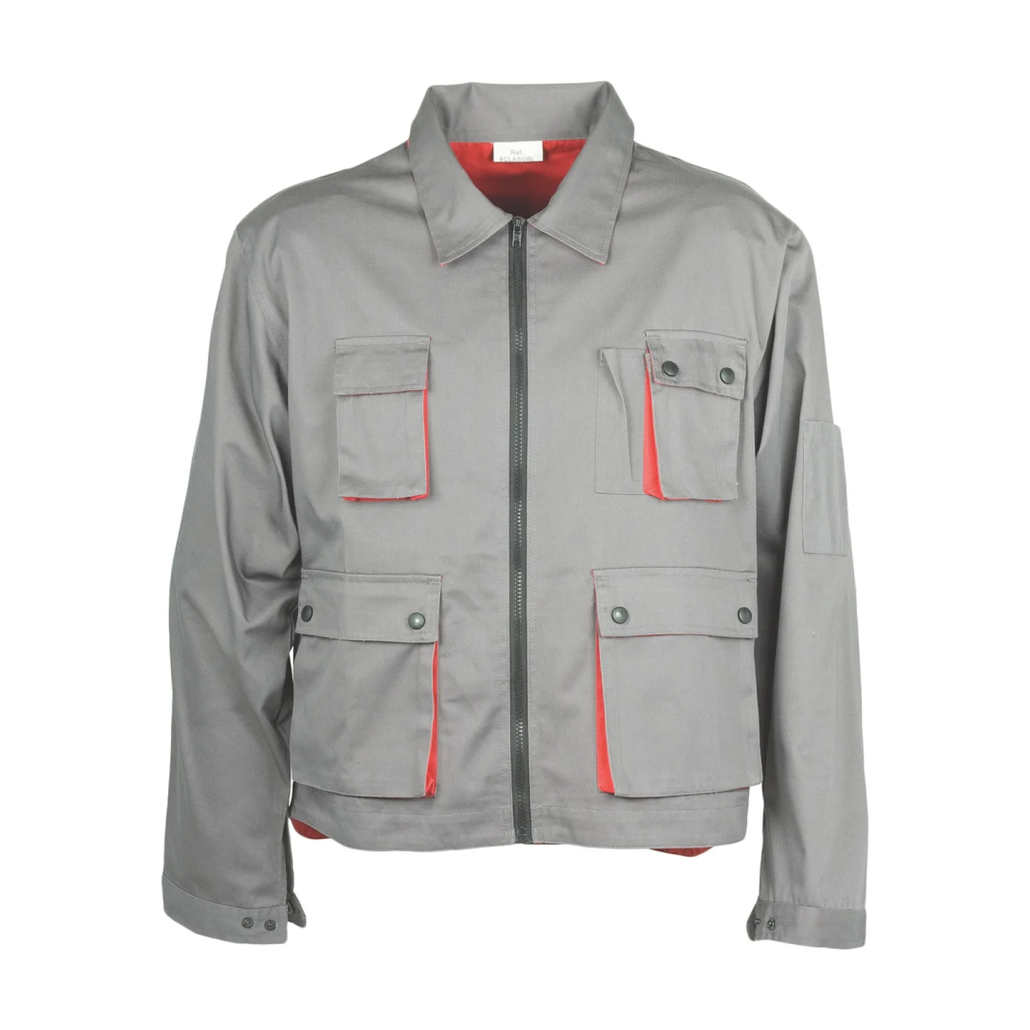 Lacuna Work Jacket CLASSIC PLUS grey red
