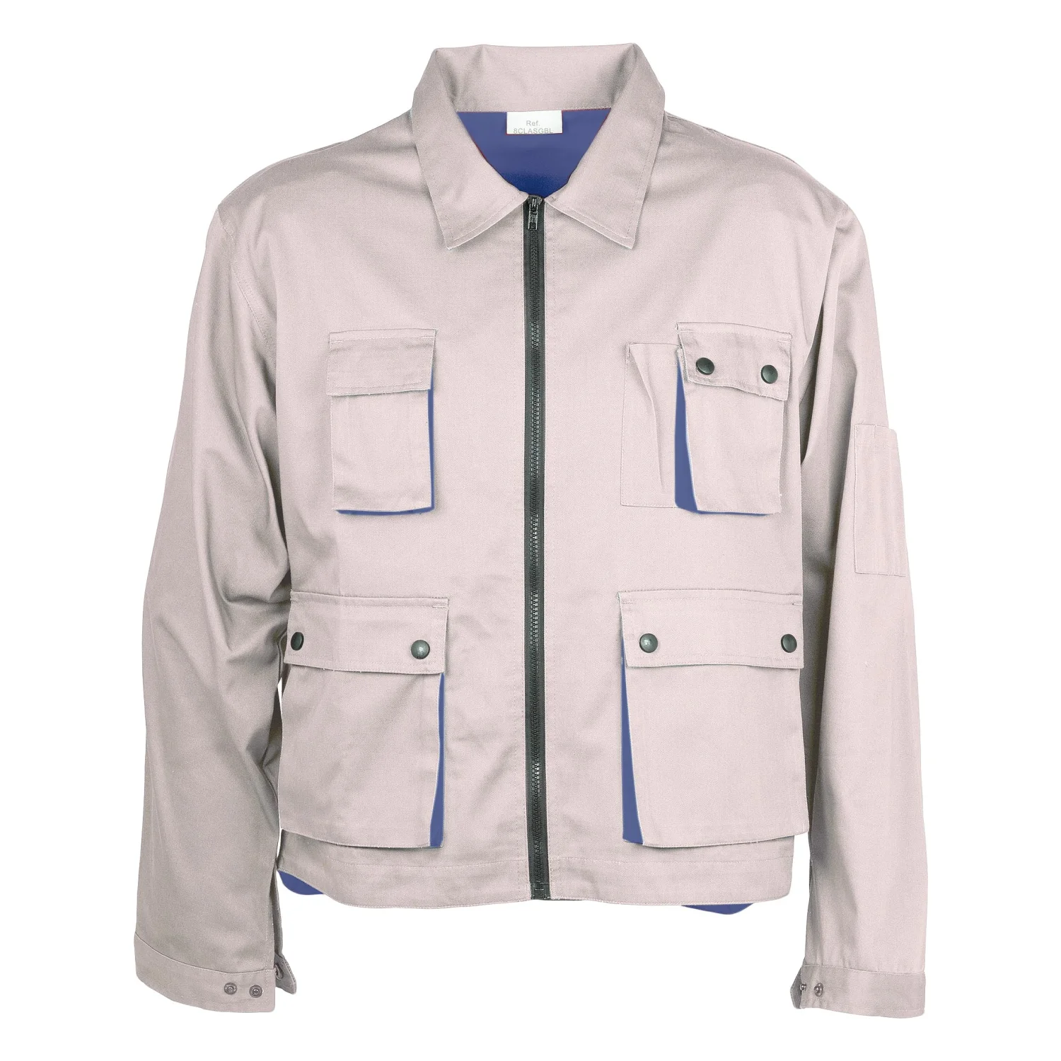 Lacuna Work Jacket CLASSIC PLUS white/blue TC