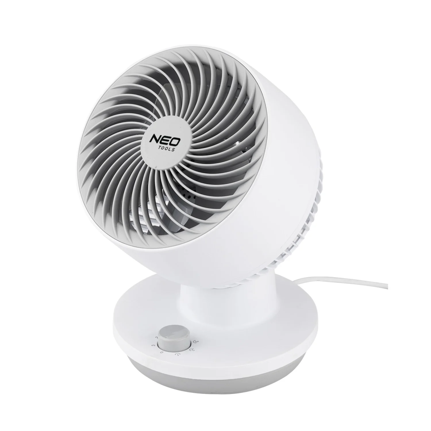 NEO Asztali ventilátor, 230V/45W, 3 sebesség, oszcillátor, állítható fej, 202mm átmérő