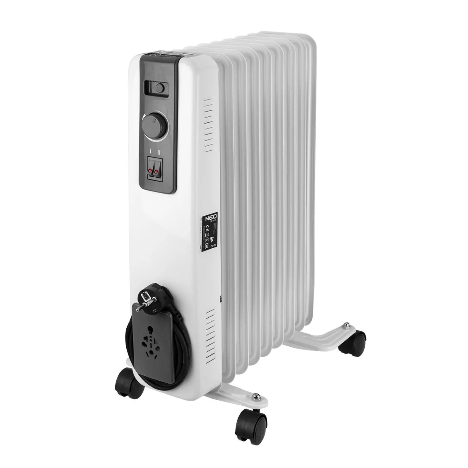 NEO Olajradiátor 9 bordás, 3 fokozatú, 800/1200/2000W