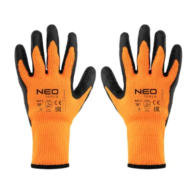 NEO Munkakesztyű hőszigetelt, latex bevonatú poliészter, 2242x, 10", min. rendelés: 5pár