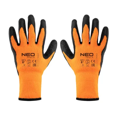 NEO Munkakesztyű hőszigetelt, latex bevonatú poliészter, 2242x, 8", min. rendelés: 5pár
