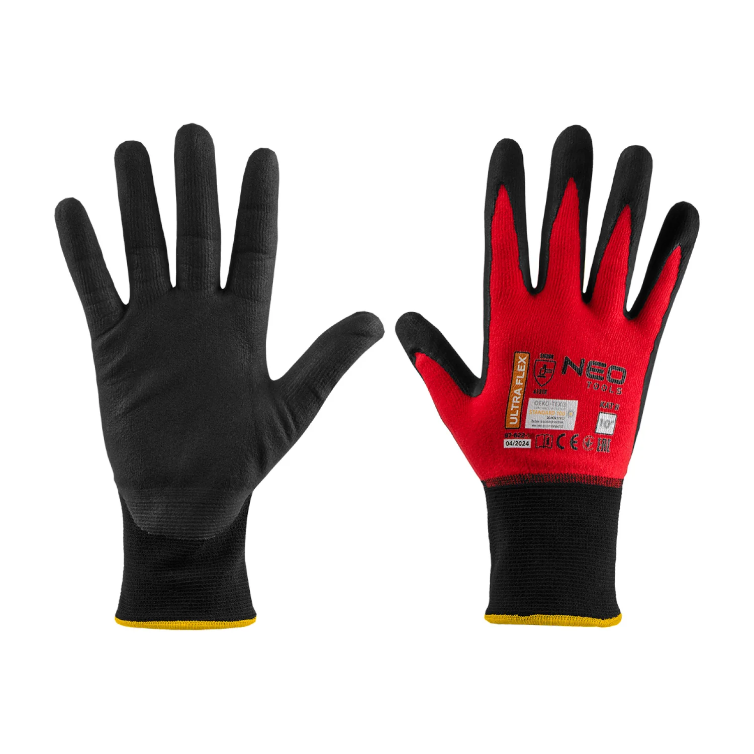NEO Munkakesztyű ultraflex, nylon-spandex, polimetilnitril (hab) bevonattal, 4131x, 10"