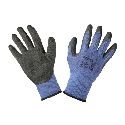NEO Munkakesztyű latex bevonatú pamut poliészterrel, 2143x, 8", min. rendelés: 5pár