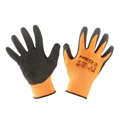 NEO Munkakesztyű latex bevonatú poliészter, 3131x, 10", min. rendelés: 5pár