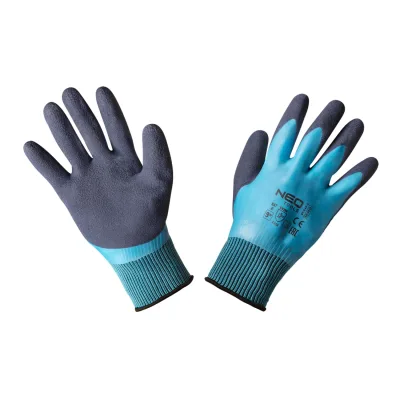 NEO Munkakesztyű latex bevonatú poliészter (2 rétegű), 3141x, 9", min. rendelés: 10pár