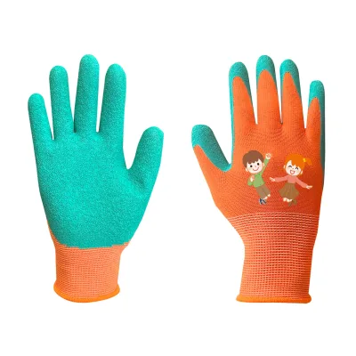 NEO Munkakesztyű gyerek, latex bevonatú poliészter, 4", 7-9 éves korig, min. rendelés: 5pár