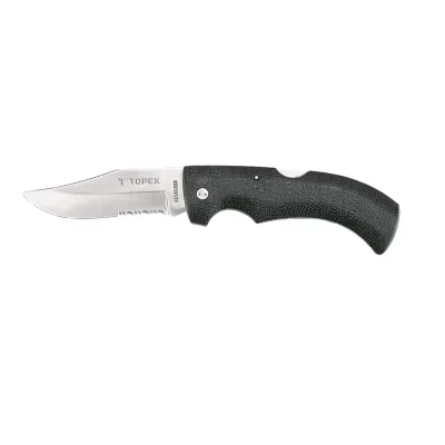 TOPEX Kés, összecsukható kés retesszel, 10cm penge, teljes 220mm festő- és burkolószerszám