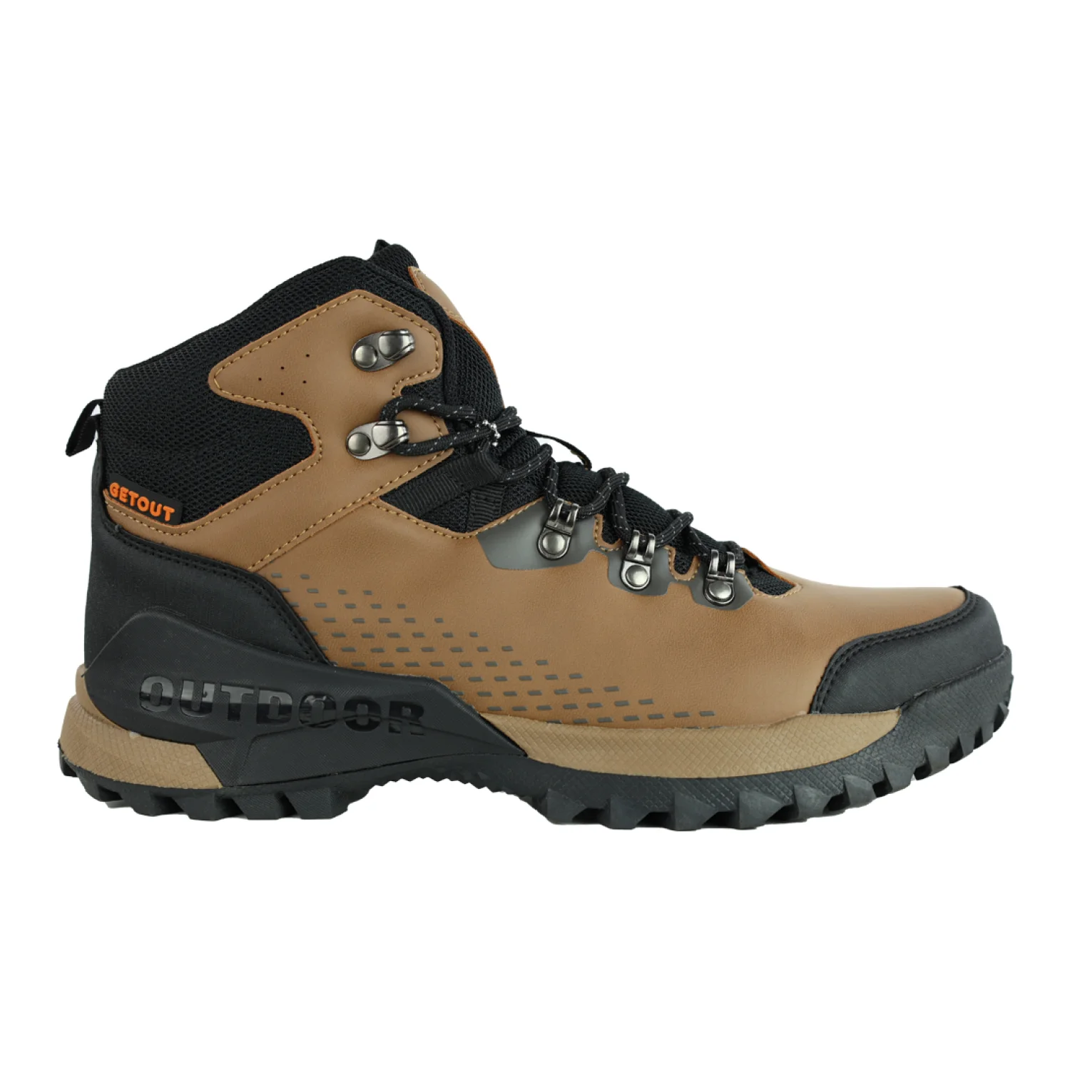 Lacuna MONTAR shoe high brown colour