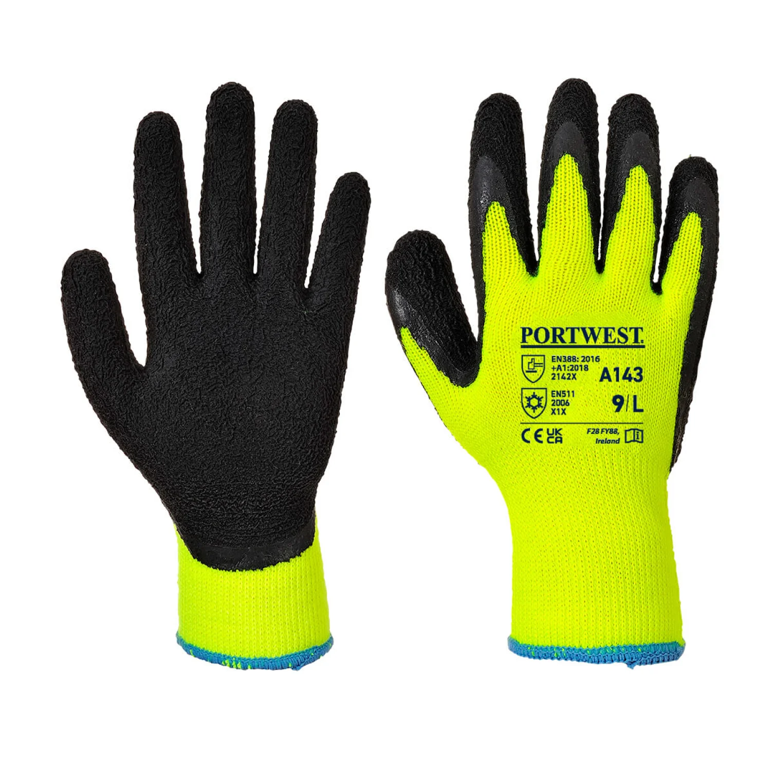 Portwest Thermal soft grip kesztyű sárga/fekete