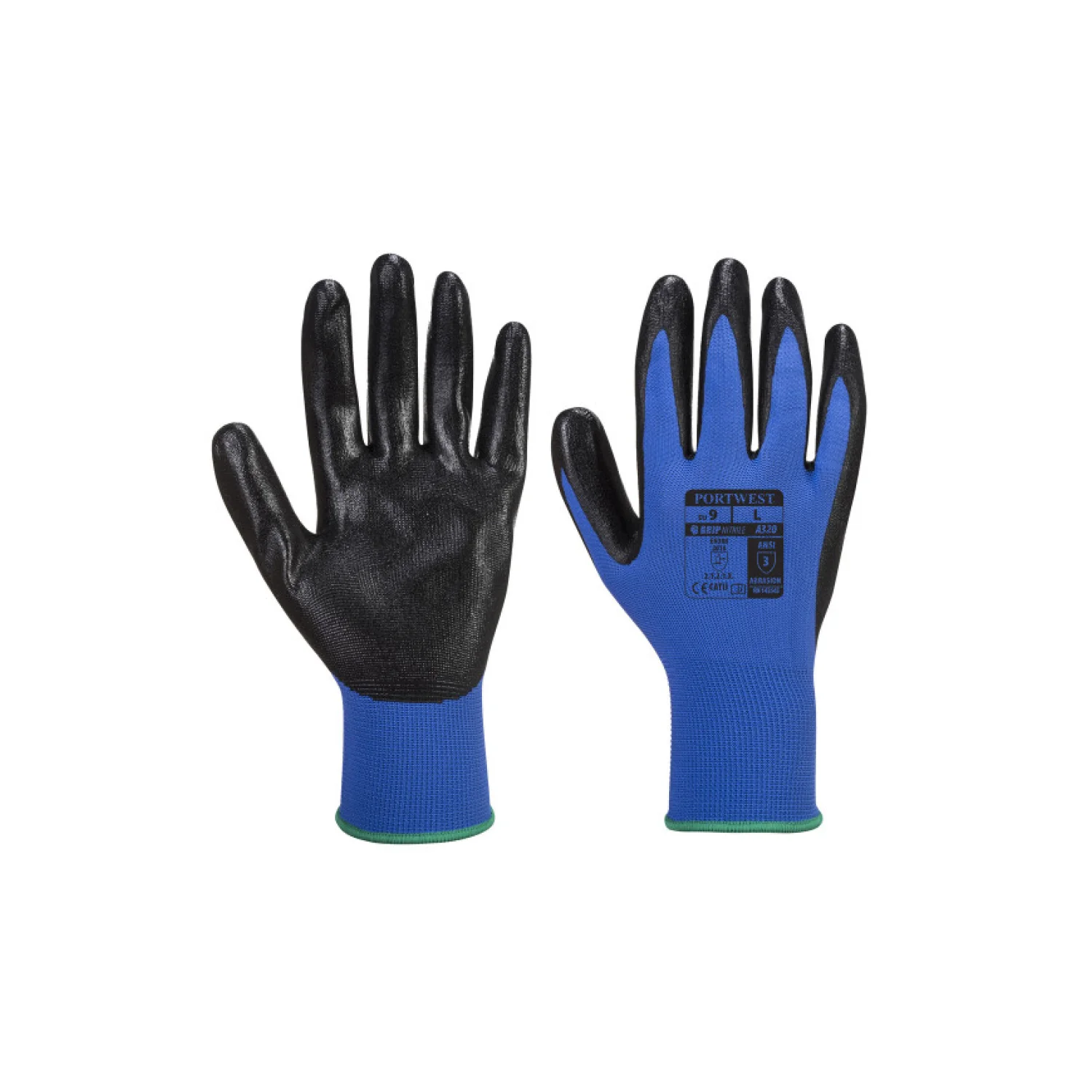 Portwest Nylon nitrilhab tenyérmártott védőkeszyű kék