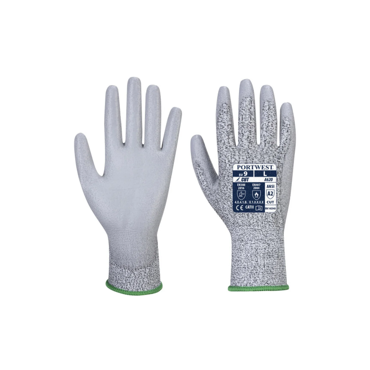 Portwest A620 - PU tenyérmártott vágásbiztos kesztyű, Cut 3 szürke