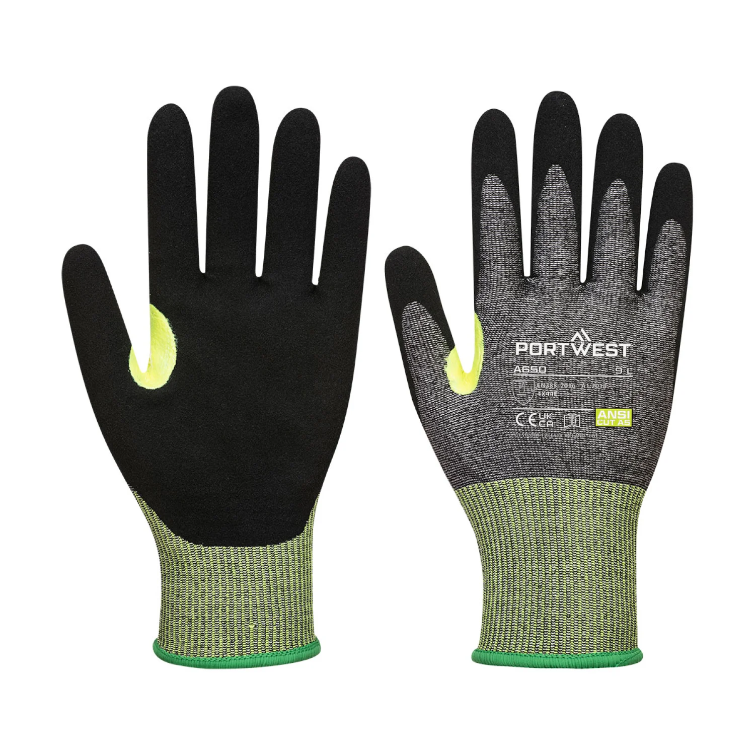 Portwest VHR15 Nitrile Foam kesztyű szürke/fekete
