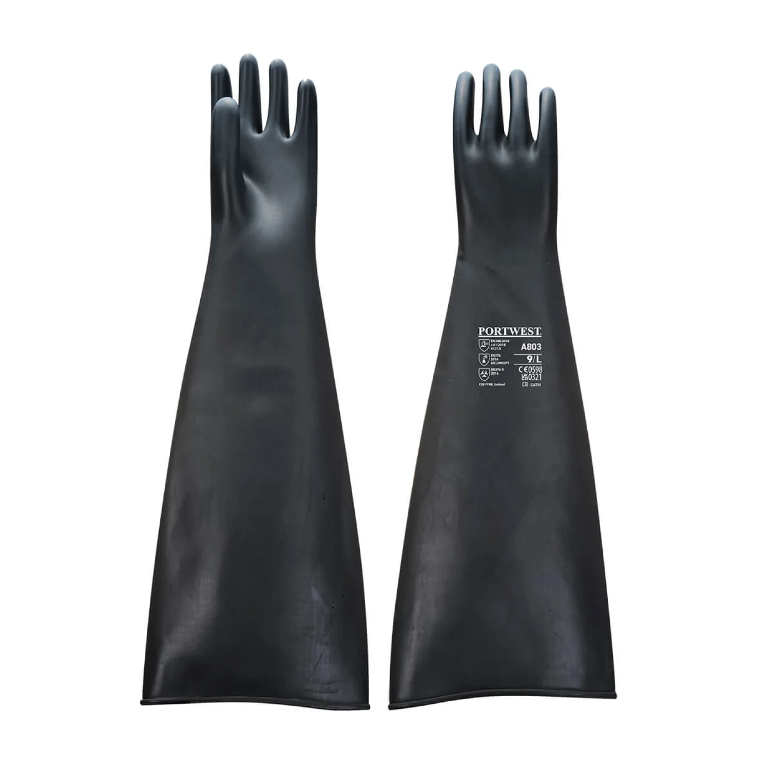 Portwest Erős Latex kesztyű 600 mm fekete