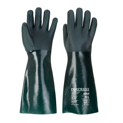 Portwest Duplán mártott PVC védőkesztyű 45cm