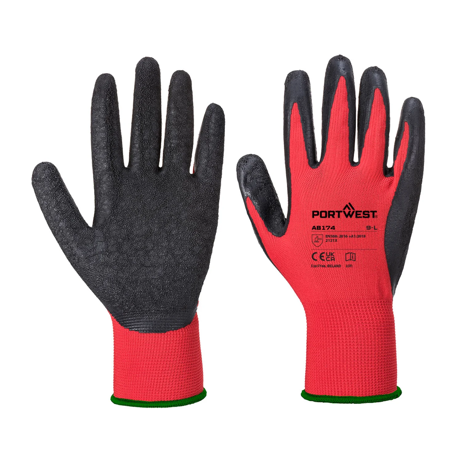 Portwest Flex Grip védőkesztyű multipack (12 pár) piros/fekete