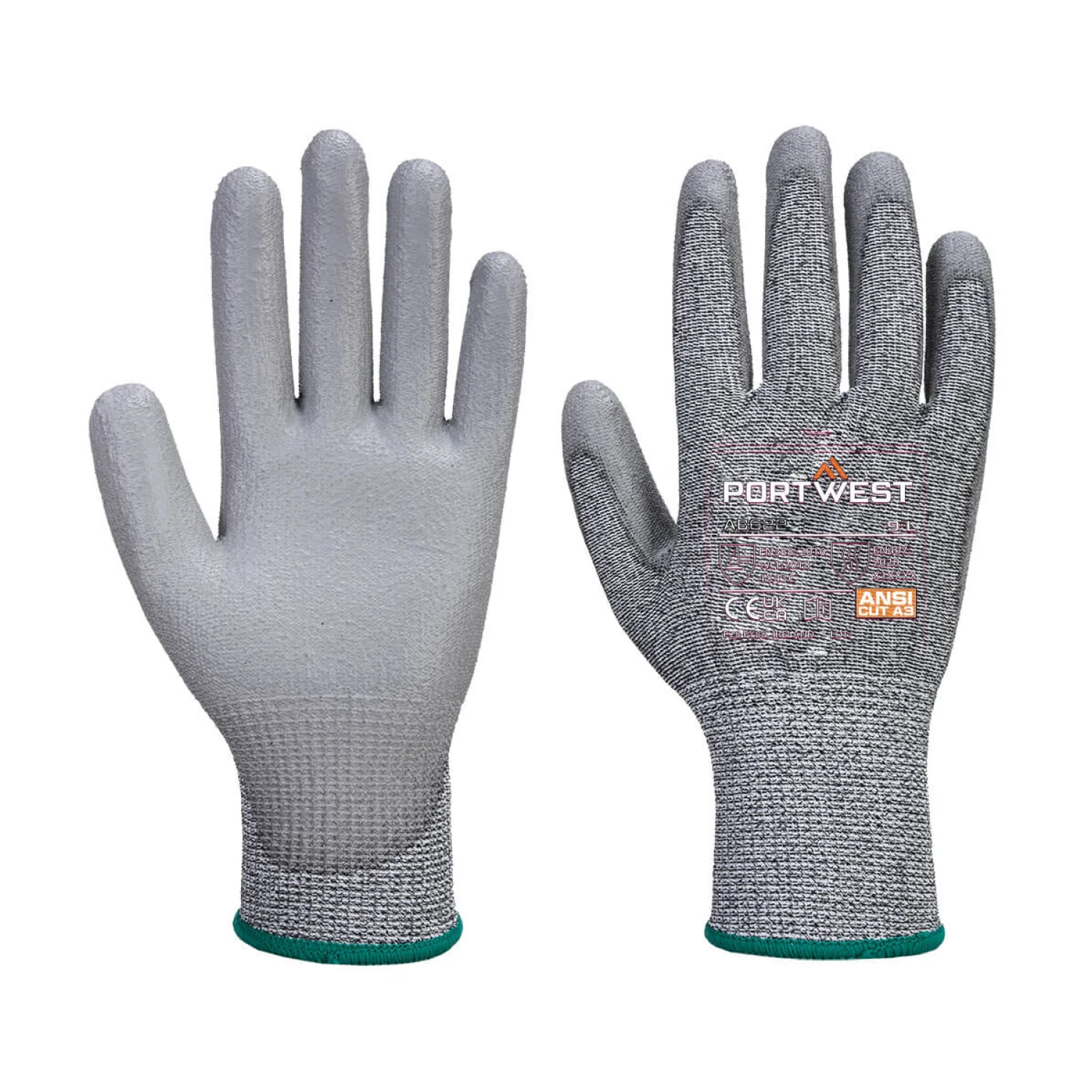 Portwest Cut C 13 PU kesztyű (12 pár) szürke