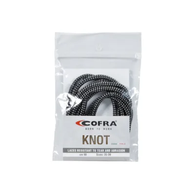 COFRA Knot FEKETE/GYÖNGY CM.110 cipőfűző 110 cm