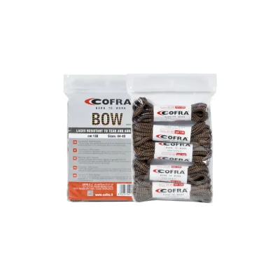 COFRA Bow FEKETE/VILÁGOSBARNA paia 5 CM.110 cipőfűző 110 cm
