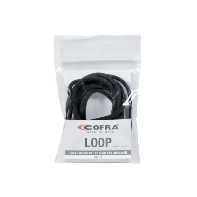 COFRA Loop fekete CM.170 cipőfűző 170 cm