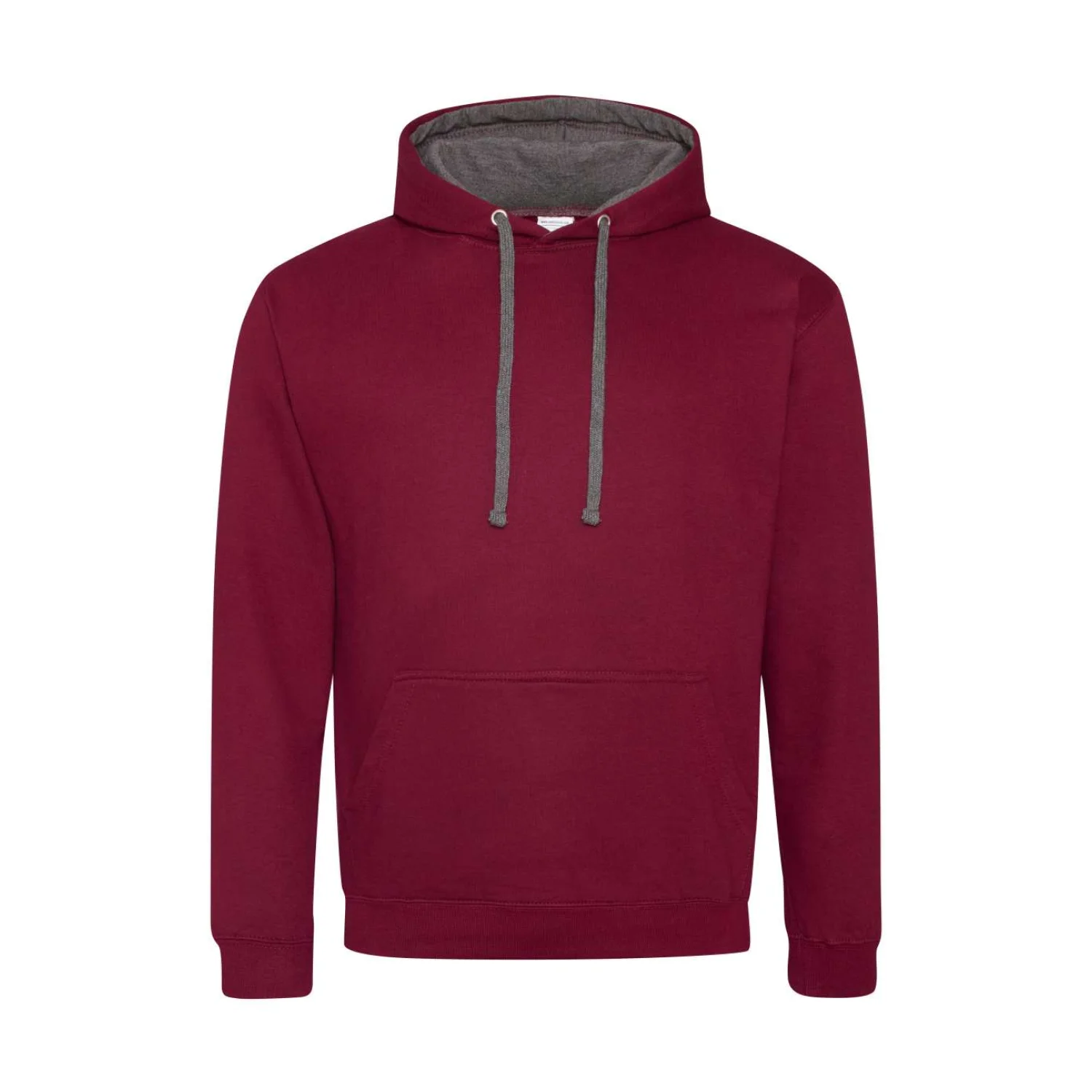 Just Hoods Varsity kapucnis pulóver pulóverek és kardigán Burgundy/Charcoal