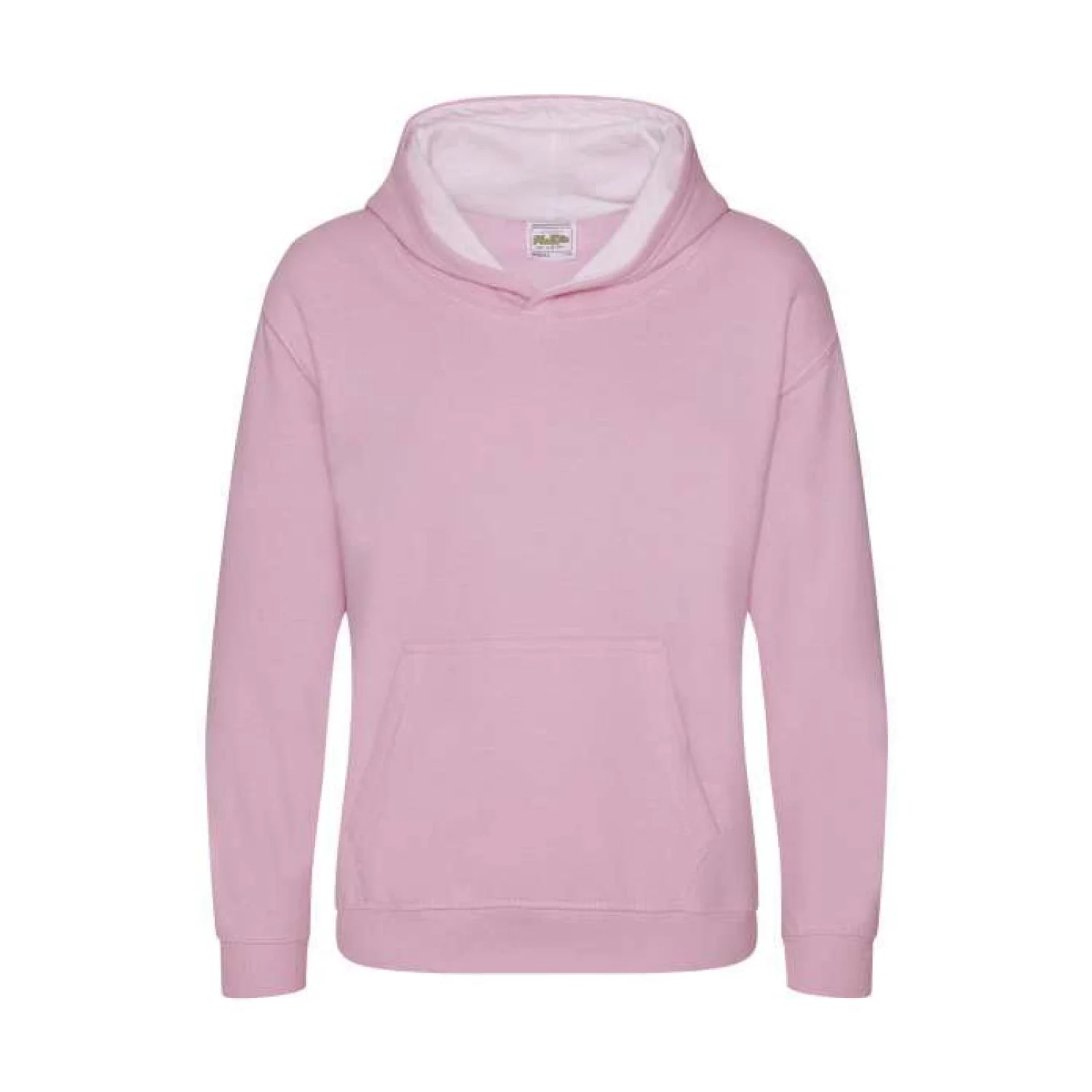 Just Hoods Gyermek varsity kapucnis pulóver pulóverek és kardigán Baby Pink/Arctic White